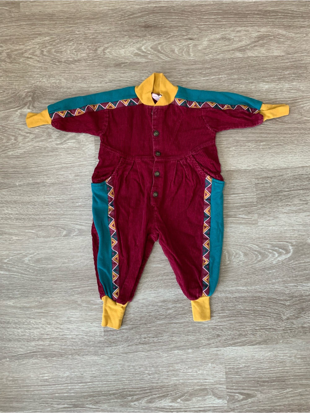 Vintage Winnie the Pooh Corduroy Button Up Romper